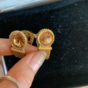 Citrine cuff links